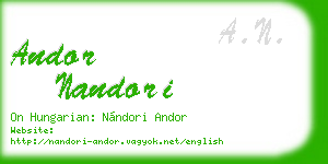 andor nandori business card